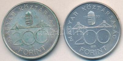 1993. 200Ft Ag "MNB" (2x) T:2