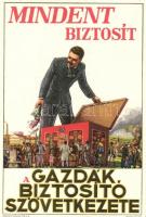 A Gazdák Biztosító Szövetkezete Mindent Biztosít, reklámlap / Hungarian Farmers Insurance Cooperative advertisement card