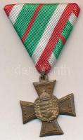 1923. II. osztályú Tiszti Szolgálati Jel Br kitüntetés, hamisítvány, modern mellszalaggal T:2