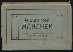 1922 München, leporelló album 18 városképpel