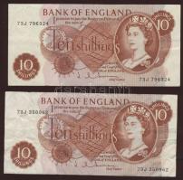 Nagy-Britannia 1962-66. 10Sh (2x) T:II,II-