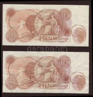 Nagy-Britannia 1962-66. 10Sh (2x) T:II,II-