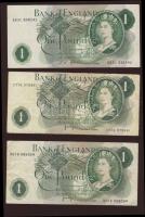 Nagy-Britannia 1966-77. 1Ł (3x) T:II,III