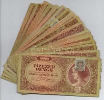 1945. 10.000P (30x) egy része "MNB" bélyeggel T:III,III-