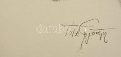 Tóth György (?- ): Akt, ceruza, papír, jelzett, 42×30 cm