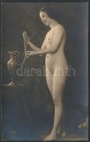cca 1920-1930 Régi erotikus fotó, J. Mandel, Párizs, 13,5×8,5 cm