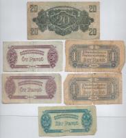 1944. 1P-100P (10x) "A Vörös Hadsereg Parancsnoksága" T:III,III-,IV