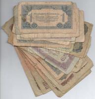 1944. 1P-100P (30x) A Vörös Hadsereg Parancsnoksága főleg gyenge tartású bankjegyek T:III-,IV,V