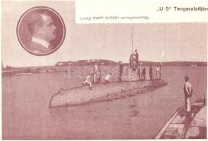 Osztrák-magyar haditengerészet U-5 tengeralattjárója, Lovag Trapp György sorhajóhadnagy / K.u.K. Kriegsmarine Unterseeboot-5 / submarine, Lieutenant