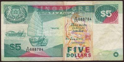 Szingapúr 1987-92. 1$, 2$ (3x, 2klf), 5$ T:II/III,III Összesen 5db!