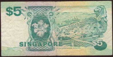 Szingapúr 1987-92. 1$, 2$ (3x, 2klf), 5$ T:II/III,III Összesen 5db!