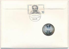 NSZK 1975G 5M Ag "Albert Schweitzer" lezárt, bélyeges, bélyegzős borítékban T:1- patina FR...