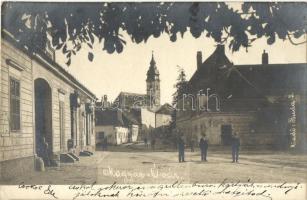 1906 Mosomagyaróvár, Magyaróvár; utcakép, só üzlet, tér, Buda J. kiadása, photo (EK)
