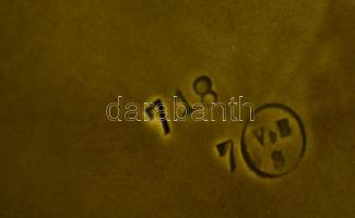 Villeroy&Boch fényképes mázas kerámia fali dísztál, jelzett, apró kopásnyomokkal, d: 20 cm