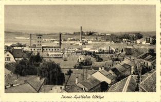 Losoncapátfalva, Pusztaszalatna, Opatová; háttérben gyárak. Salamon Károly kiadása / factories in the background