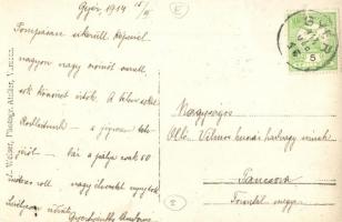 1914 Gyér, Giera; Gyergyánffy Andor kastélya, Gyertyánffy Andorné levele. A. Weiser / castle, letter...