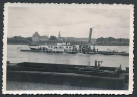 1940 Szeged a Vojvodina hajó, Hátoldalon feliratozva és pecsételve 6x9 cm / Vojvodina steamer