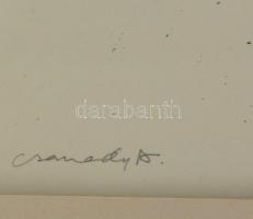 Csanády András (1929- ): Az igazság és hamisság meséje, linó, papír, jelzett, számozott (7/30), pasz...