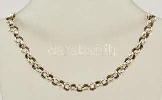 Ezüst(Ag) masszív kerek anker karkötő, jelzett, h: 21 cm, nettó: 5,5 g