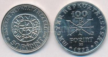 1972. 50Ft Ag + 100Ft Ag "Szent István" pár T:BU
Adamo EM38, EM39