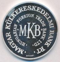 Lebó Ferenc (1960-) 1996. "MKB (Magyar Külkereskedelmi Bank) Rt." Ag emlékérem eredeti dís...