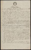 1870 Házassági szerződés 10 Gulden szignettával