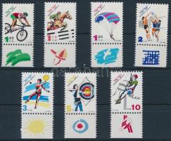 1996-1997 Sport 7 diff stamps with tab, 1996-1997 Sport 7 klf tabos bélyeg