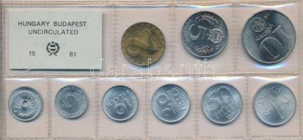 1981. 2f-10Ft (9xklf) érmés forgalmi sor fóliatokban T:1
Adamo FO14