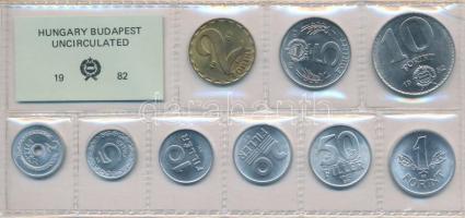 1982. 2f-10Ft (9xklf) érmés forgalmi sor sérült fóliatokban T:1 
Adamo FO15