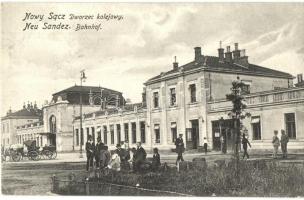 Nowy Sacz, Neu Sandez, Újszandec; Dworzec kolejowy / Bahnhof / railway station