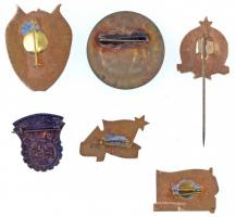 6db-os vegyes magyar jelvény és kitűző tétel, közte "10 év a Magyar Zenekultura Szolgálatában&q...