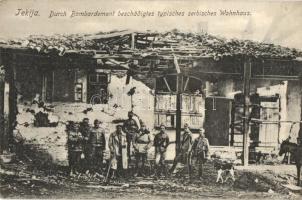 Tekija, Durch Bombardement beschädigtes typisches serbisches Wohnhaus / destroyed typical Serbian house after the bombing. Hutterer G.