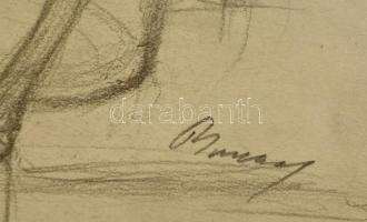 Barcsay jelzéssel: Tanulmány rajok 4 db. Ceruza, papír, 40×35 cm (4×)