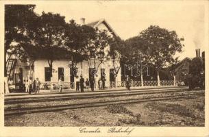 Cservenka, Crvenka; Bahnhof / vasútállomás, Jakob Albrecht kiadása