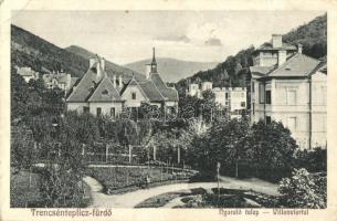 Trencsénteplic-fürdő, Trencianske Teplice; nyaralótelep / Villenviertel / villa alley (EK)