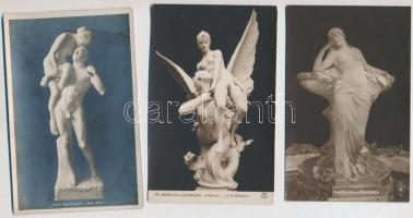 7 db RÉGI erotikus szobor / 7 pre-1945 erotic sculptures and statues
