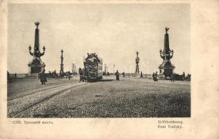 Saint Petersburg, Pont Troitsky / Trinity bridge, horse-drawn tram (EK)