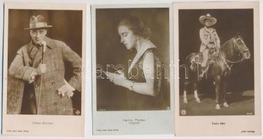 9 db RÉGI megíratlan motívumlap, színészek és színésznők / 9 pre-1945 unused motive postcards, actors and actresses