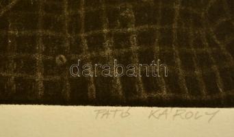 Pató Károly (1950-): Hazafelé. Mezzotinto, próba/1, jelzett, 27x20 cm