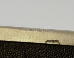 Dohánytartó szelence, alpakka-fa, 13x9x3 cm