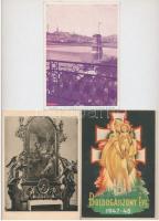 10 db főleg RÉGI nagyalakú képeslap, templom belsők, osztrák városképes lapok, néhány modern / 10 mo...