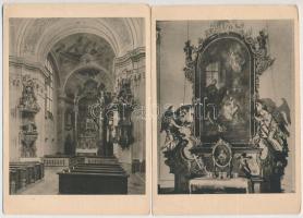 10 db főleg RÉGI nagyalakú képeslap, templom belsők, osztrák városképes lapok, néhány modern / 10 mo...