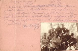 1914 Osztrák magyar katonatisztek csoportképe / WWI K.u.K. military, army officers group photo (fa)
