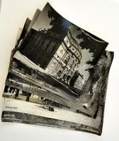 cca 1950 Nagyméretű magyar városkép fotók, összesen 13 db, nagyrészt Budapest, Szeged, Pécs, Aggtelek. 40 x 26 cm