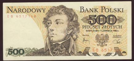 Lengyelország 1982. 500Zl T:II Csak egyszer hajtva!