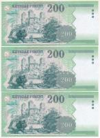 2006. 200Ft "FB" (3x) sorszámkövetők T:I