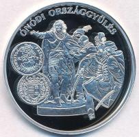 DN "A magyar pénz krónikája - Ónódi országgyűlés" Ag emlékérem tanúsítvánnyal (20g/0.999/38,61mm) T:PP