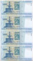 2006. 1000Ft "DA" (4x) sorszámkövetők T:I
