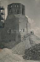 cca 1930 Szeged, Demeter torony, Kerny István (1879-1963) hagyatékából 2 db vintage fotó, 9x12,5 cm és 21,5x14 cm