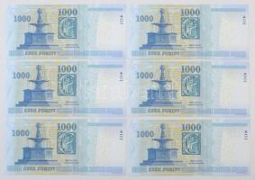 2010. 1000Ft "DE" (6x) sorszámkövetők T:I